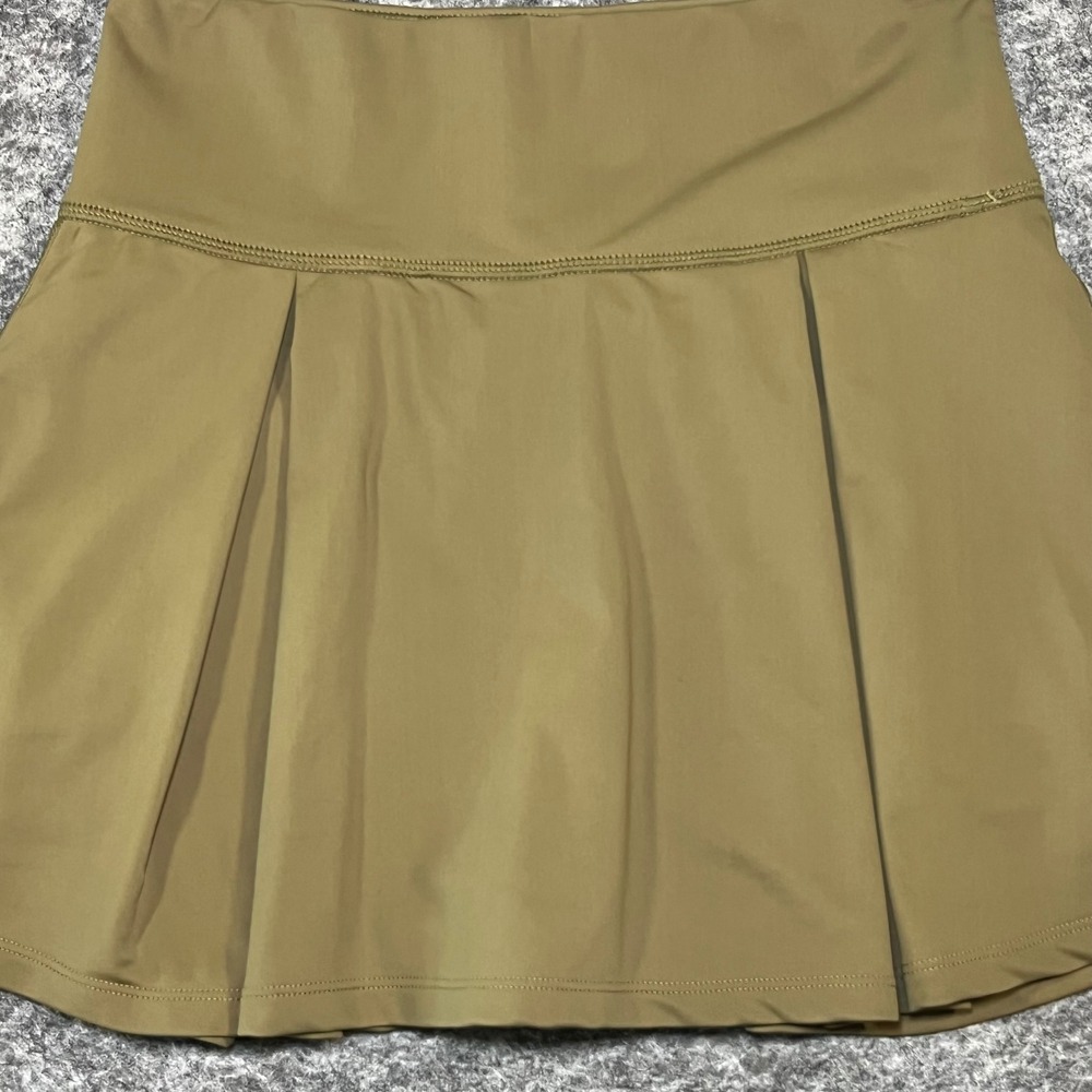 Olive Green Athletic Skort Women XS Pleated Tennis Golf Pickleball Preppy Gym - Picture 2 of 9